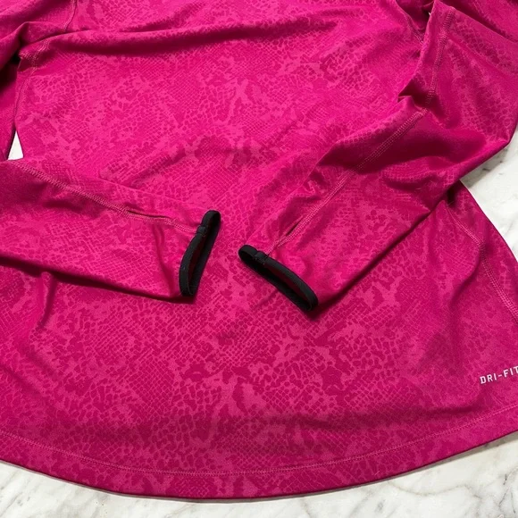 Nike Pro Dri-FIT Half Zip Women’s Pullover in Bold Pink/Magenta - Picture 8 of 12